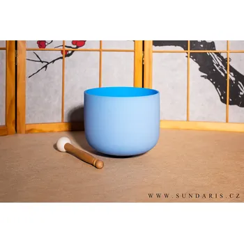 Křišťálová Mísa Vishuddhi Čakra Světlemodrá G 20 cm