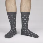 Pánské merino ponožky se svěžím vzorem šedé SAFA Velikost: 46-48