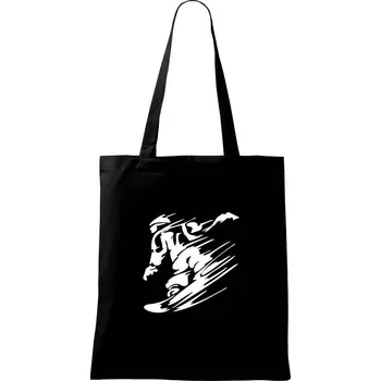 Rychlý snowboardista - Taška bavlněná - 42 x 38 cm ( Černá )