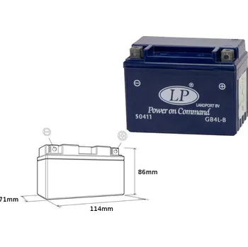 Elektroinstalace pro motocykl Baterie LP DERBI 50 Derbi Senda SM DRD Pro (06-08) rok 06
