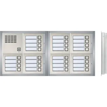 Poštovní schránka Zvonkové tablo TESLA GARANT pro zazdění - 28 účastníků - HORIZONTÁLNĚ