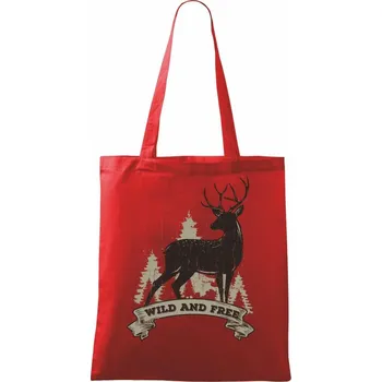 Deer rib - Taška bavlněná - 42 x 38 cm ( Červená )