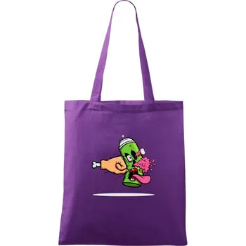 Prázdný sprej - Taška bavlněná - 42 x 38 cm ( Fialová )