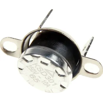 pojistka Tepelná pojistka vratná 65°C 10A / 250V KSD301 - NO - spínací