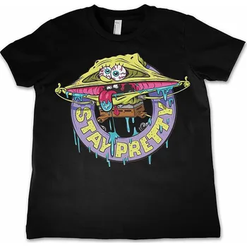 Chlapecké tričko SpongeBob Squarepants tričko, Stay Pretty Black Kids, dětské M velikost M (8 let)