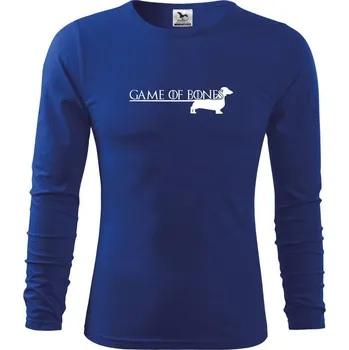 Jezevčík Game of bones - Triko dětské Long Sleeve - 134 cm/8 let ( Královská modrá )