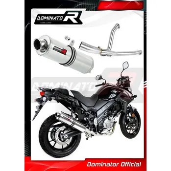 Výfuk pro motocykl Laděný výfuk DOMINATOR SUZUKI DL650 V-STROM 2017-2020 KULATÁ KONCOVKA STANDART