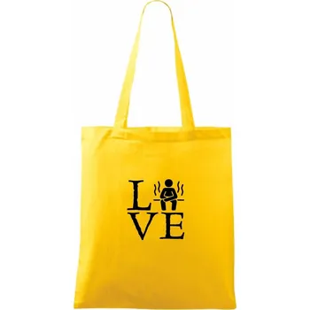 Love sauna - Taška bavlněná - 42 x 38 cm ( Žlutá )