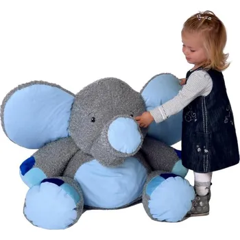 Hračka pro nejmenší Moravská ústředna Slon Valda 90 cm, šedo-modrý