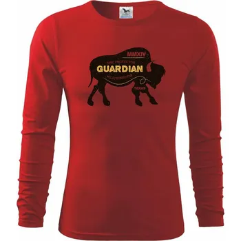 Chlapecké oblečení Bison guardian - Triko dětské Long Sleeve - 146 cm/10 let ( Červená )