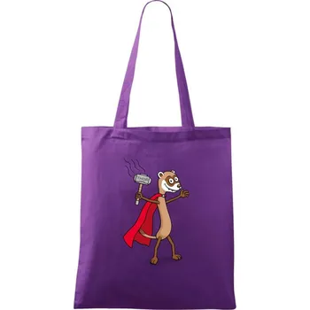 Nákupní taška Tchoř jako Thor (Hana-creative) - Taška bavlněná - 42 x 38 cm ( Fialová )