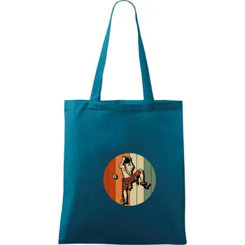 Horolezec barevný - Taška bavlněná - 42 x 38 cm ( Petrolejová )