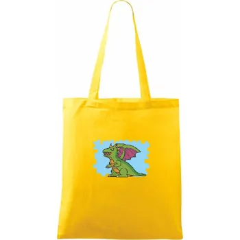 Gamer - stará hra - drak - Taška bavlněná - 42 x 38 cm ( Žlutá )