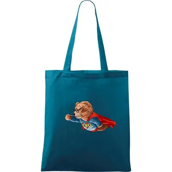 Medvěd Hero - Taška bavlněná - 42 x 38 cm ( Petrolejová )