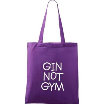 Nákupní taška Gin not Gym - Taška bavlněná - 42 x 38 cm ( Fialová )