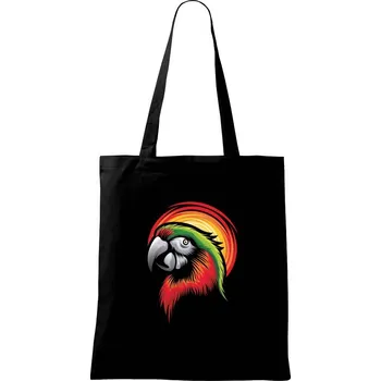 Nákupní taška Hlava papouška logo - Taška bavlněná - 42 x 38 cm ( Černá )