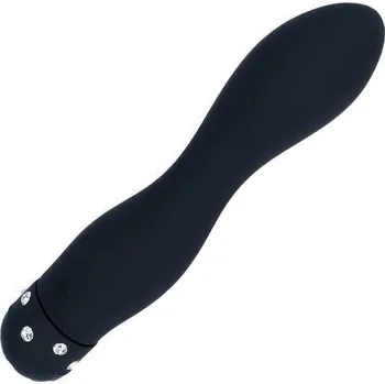 Vibrátor LOLO elegantní vibrátor s kamínky tvarovaný černý