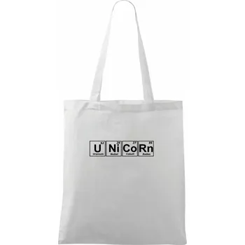 Nákupní taška Unicorn tabulka - Taška bavlněná - 42 x 38 cm ( Bílá )