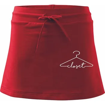 Dámská sukně Closet-ramínko - Sportovní sukně - two in one - XS ( Červená )