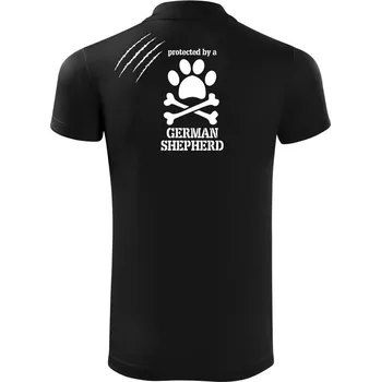 Pánská košile Německý ovčák - protected - Polokošile Victory sportovní (dresovina) - L ( Černá )