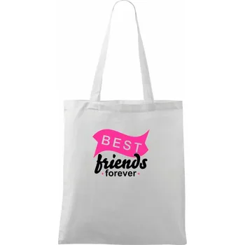 Nákupní taška Best friends stuha - vlna - Taška bavlněná - 42 x 38 cm ( Bílá )