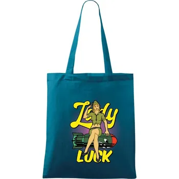 Lady Luck - Taška bavlněná - 42 x 38 cm ( Petrolejová )