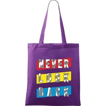 Never look back - Taška bavlněná - 42 x 38 cm ( Fialová )