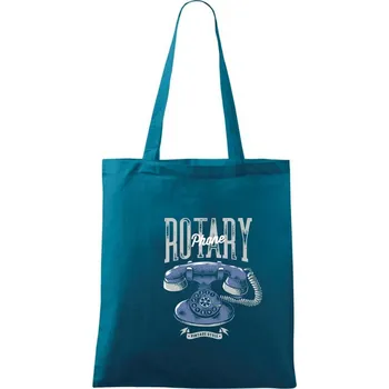 Rotary phone - Taška bavlněná - 42 x 38 cm ( Petrolejová )