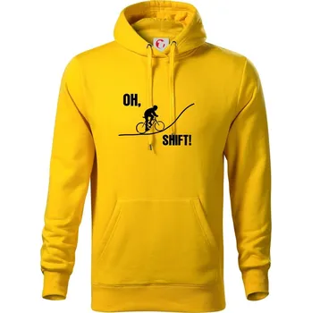 Pánská mikina Oh shift - Mikina pánská Cape s kapucí - 2XL ( Žlutá )