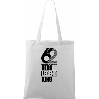 Hero, Legend, King x Queen 1962 - Taška bavlněná - 42 x 38 cm ( Bílá )