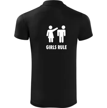Pánská košile Girls rule - Polokošile Victory sportovní (dresovina) - S ( Černá )
