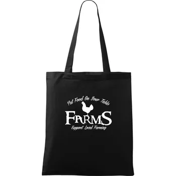 Put Food Farms - Taška bavlněná - 42 x 38 cm ( Černá )
