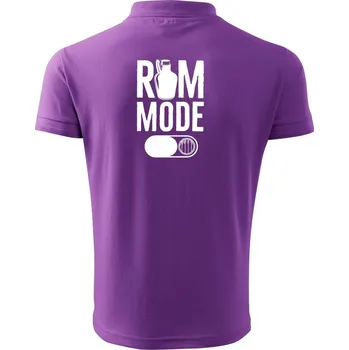Pánská košile Rum mode - Polokošile pánská Pique Polo 203 - L ( Fialová )