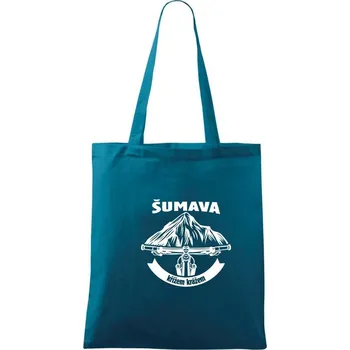 Šumava křížem krážem - Taška bavlněná - 42 x 38 cm ( Petrolejová )