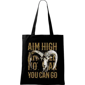 Nákupní taška Goat high - Taška bavlněná - 42 x 38 cm ( Černá )