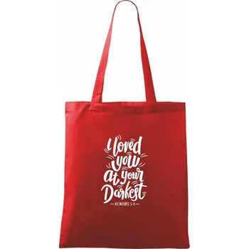 Nákupní taška I loved you at your darkest - Taška bavlněná - 42 x 38 cm ( Červená )