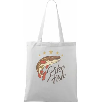 Štika obecná hvězdičky - Taška bavlněná - 42 x 38 cm ( Bílá )