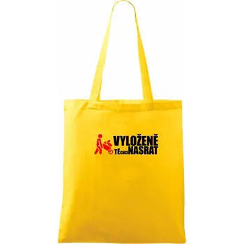 Vyloženě tě chci nasrat - Taška bavlněná - 42 x 38 cm ( Žlutá )