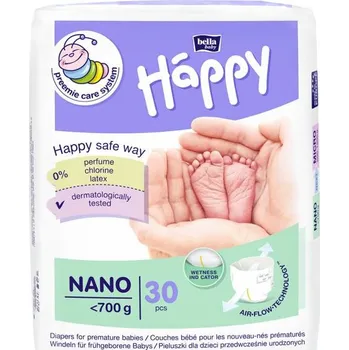 jednorázová plena Bella Happy Baby Nano do 0,7 kg 30 ks