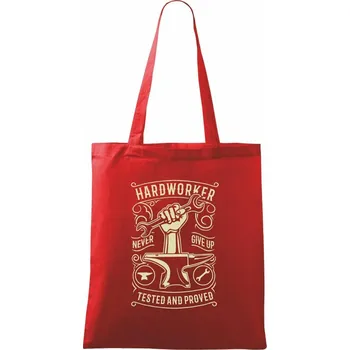 Hard Worker - Taška bavlněná - 42 x 38 cm ( Červená )