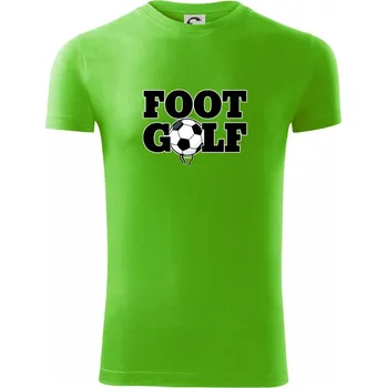 Pánské tričko Footgolf nápis - Viper FIT - Pánské zůžené tričko - XL ( Apple Green )