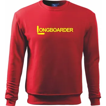 Longboarder nápis - Mikina Essential dětská - 146 cm/10 let ( Červená )