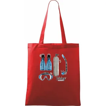 Diving elements - Taška bavlněná - 42 x 38 cm ( Červená )