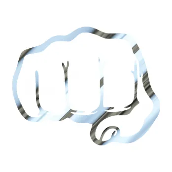 Samolepicí dekorace na vozidlo Pěst 002 levá (80 - chrom fólie stříbrná zrcadlová) SAMOLEPKA NA AUTO, NÁLEPKA, FÓLIE, POLEP, TUNING, VLASTNÍ TEXT, TISK, AUTOSAMOLEPKY.cz, POLEPY, OBRÁZEK, LOGO, 3D STICKERS