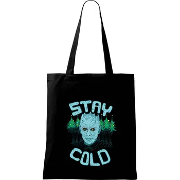 Nákupní taška Stay cold (Pecka design) - Taška bavlněná - 42 x 38 cm ( Černá )