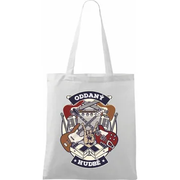 Oddaný hudbě - Taška bavlněná - 42 x 38 cm ( Bílá )