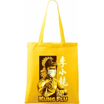 KUNG FLU - Taška bavlněná - 42 x 38 cm ( Žlutá )