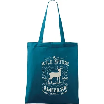 Wild Nature - Taška bavlněná - 42 x 38 cm ( Petrolejová )