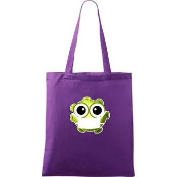 Virus s rouškou - Taška bavlněná - 42 x 38 cm ( Fialová )