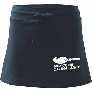 Dámská sukně Nejvíc mě zajímá pánev - Sportovní sukně - two in one - XL ( Námořní modrá (velmi tmavá - téměř černá) )
